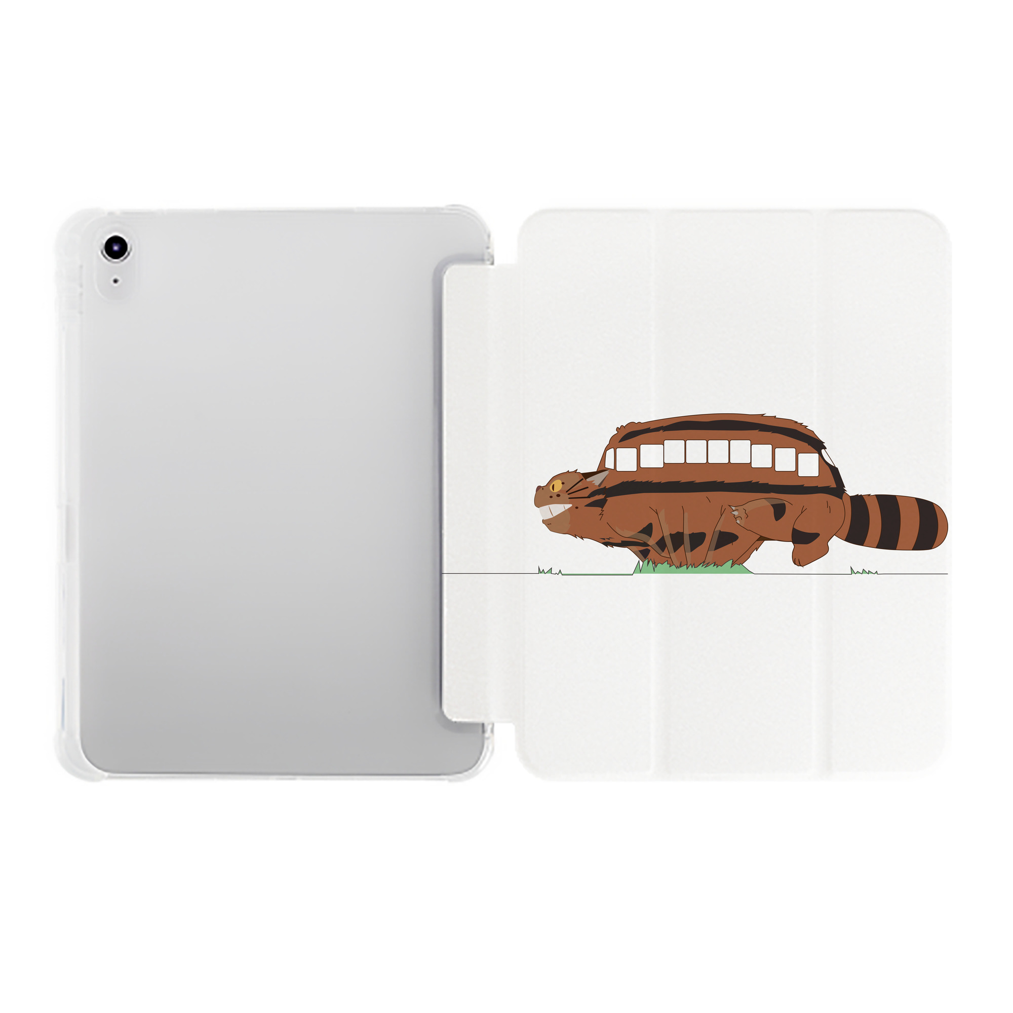 （画像用） となりのトトロ 草壁メイ 草壁サツキ My Neighbor Totoro Satsuki Kusakabe Mei Kusakabe IPad ケース ペン収納付き 三つ折りスタンド PUレザー×シリコン 対応機種9.5/10.5/10.9インチ